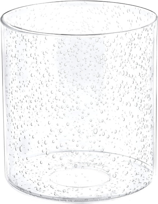 1 Pack Seeded Clear Glass Lamp Shade Replacement Glass Shade for Pendant light, Floor lamp, Desk lamp,Wall Sconces and Bathroom Vanity lights.1-5/8-Inch Fitter Opening