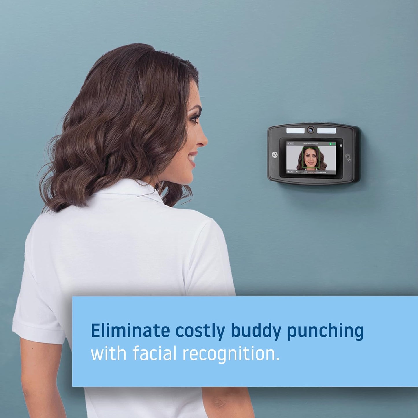 uAttend Touch-Free Time Clock System - Voice Control & Facial Recognition for Small Businesses | DR2000