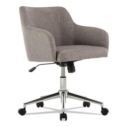 Alera Captain Series Mid-Back Chair, Gray Tweed