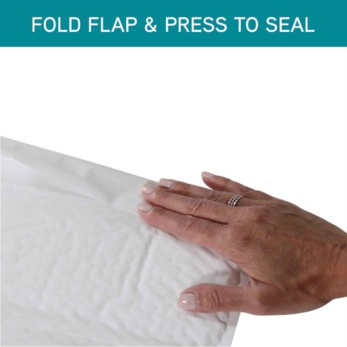 Sealed Air Jiffy TuffGard Cushioned Shipping Mailing Envelope, Case of 100, Bubble Mailer Made with BubbleWrap, #5 - 10.5" x 16", White