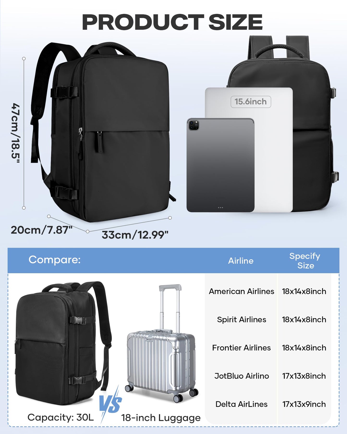 coofay Vacuum Backpack Travel with Pump Airbag Travel Backpack with Vacuum System Mochila de Viaje Compresion al Vacio Easyvacpack Vacpack Backpacks for Traveling Carry on Luggage