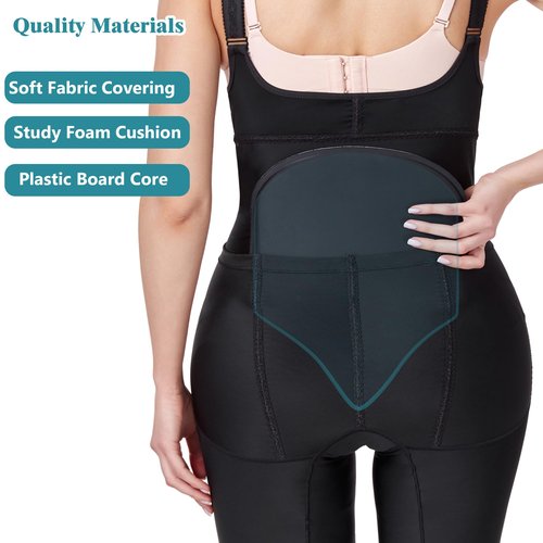 PAZ WEAN 2 Pieces Set Lipo foam Belly Ab Faja Abdominal and Back Compression Board Post Surgery Liposuction 360 Bbl Tummy Tuck Recovery