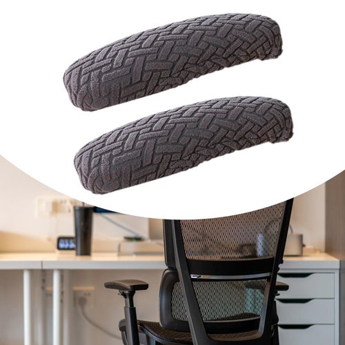 FccsiKoa 1 Pair of Armrest Covers for Office Chairs, Covers for Home Office Armchairs, Gray