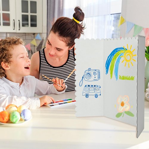 bimiti 24 Pcs Foldable Presentation Boards,24x36 Inch Tri-Fold Poster Display Boards with A4 Colored Cardboard for Business Exhibits,School Projects and Photo Displays