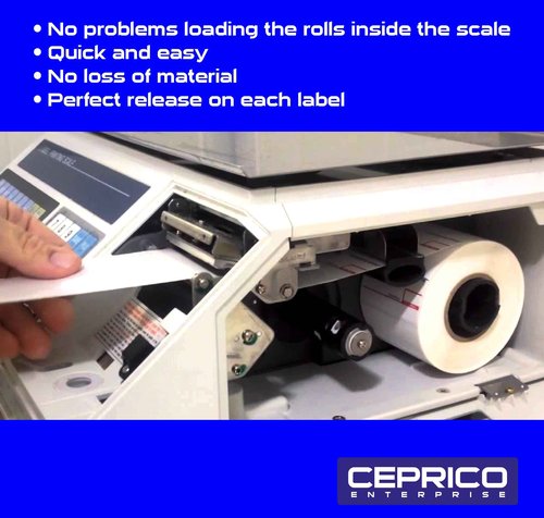 CEPRICO - CĀS 8010 Scale Labels | 12 Rolls for CĀS Scales | CĀS lst-8010 Printing Scale Label | Quality for CĀS Digital Scale | UPC | CĀS lp 1000 | 58 x 40 mm | 700 Labels for Scales | Try It