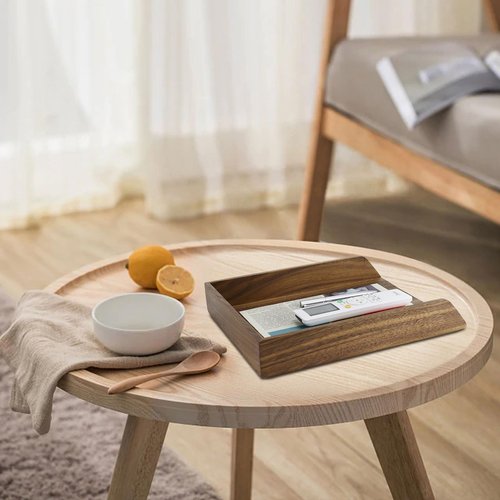 Buqoo North American Black Walnut Letter Tray Desk Organizer, A4 Wooden File Tray - Paper Organizer for Storage Paper Letter Folders Notebooks Copy Print for Home Office