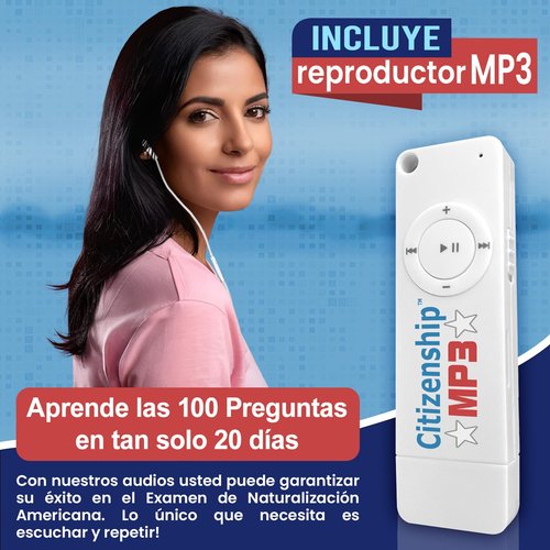 US Citizenship Test Study Guide 2025 Audio. CitizenshipMP3. Ciudadania Americana Spanish and English. USCIS 100 Preguntas y Respuestas Audios en Ingles y Español. Incluye Reproductor.