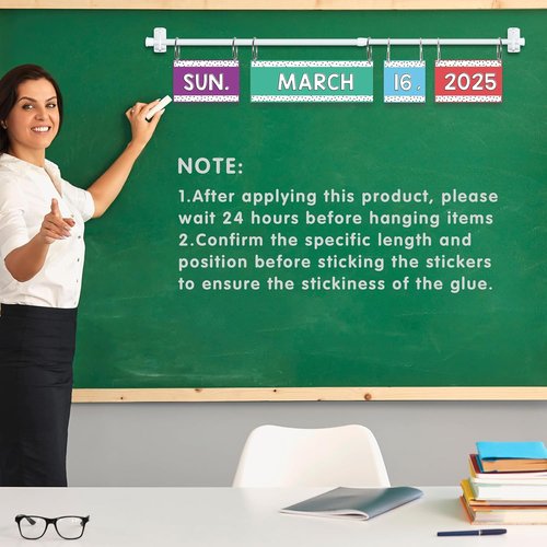 Rainbow | Flip Calendar Board Set by Rainbow - Colorful Classroom Decoration with Adjustable Date Cards