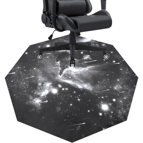 HiiARug Chair Mat for Hardwood Floor Anti Slip Office Chair Mat for Carpet Desk Chair Mat Computer Chair Mat Floor Protector for Office Gaming Room, 4Ft, CDDXJ120PA8HUI47, Octagon Grey