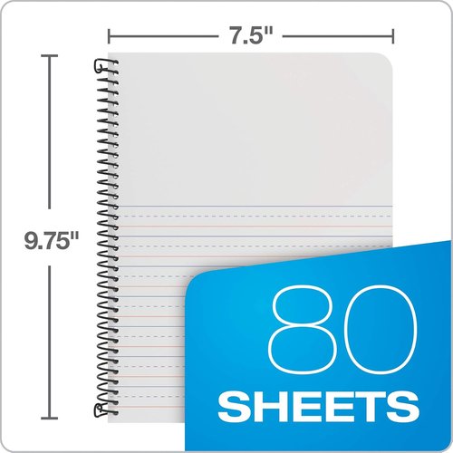 Oxford Primary Spiral Notebooks - Durable Writing & Drawing Journals for Kids | 80 Sheets, 3 Pack, Blue/Green/Red