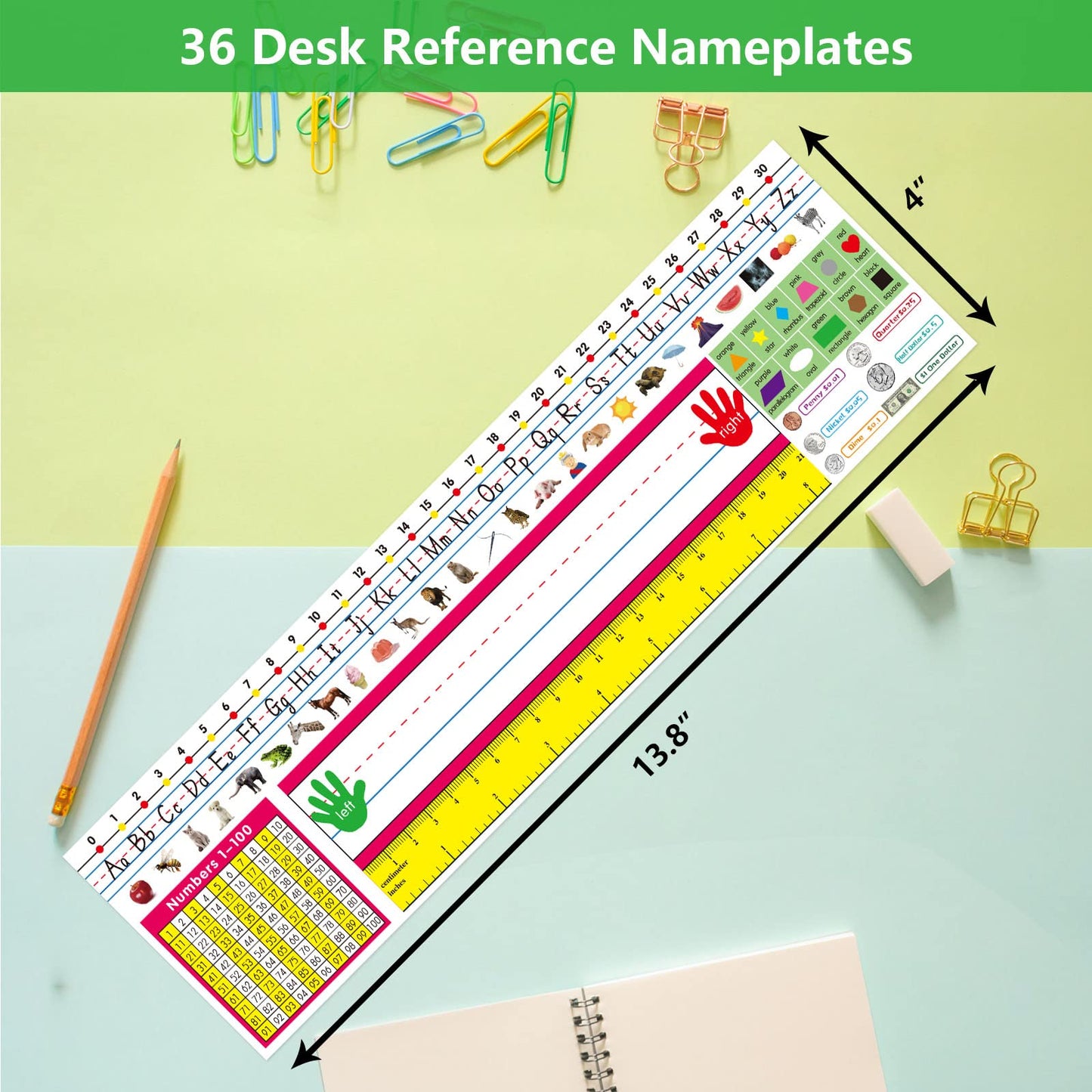 Fancy Land Desk Reference Nameplates Traditional Manuscript Nameplates Self Adhesive Primary Students Desk Plates Pack of 36
