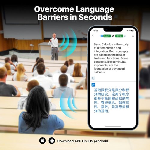 AI OWS Translation Earbuds - 3-in-1 Translator Earphones with 144 Languages & HD Sound | Long Battery Life, White