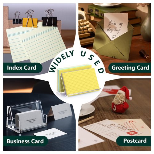 2 Pack Index Card Display Stand 4x6 Index Card Storage Box Flash Card Holder Acrylic Postcard Display Rack Notecard Organizer Business Card Stand for Desk Home Office(Transparent No Card)