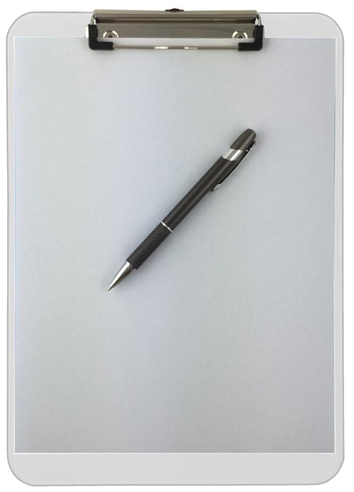 Trade Quest Plastic Clipboard Transparent Color Letter Size Low Profile Clip (Pack of 6) (Clear)
