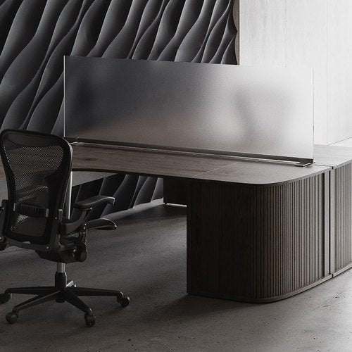 OBEX Acrylic Free Standing Screen, Divider for Desk Privacy Home & Office Partitions for Table Top Workstation, Portable Cubicle Panel for Work, 18" x 60", Frosted