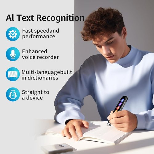 Translation Pen - Dyslexia Reading Tools for Kids, Text to Speech Scanning Pen, Support 130+ Languages Translator Pen for Language Leaners, Travel Business Offline Voice & Photo Translation