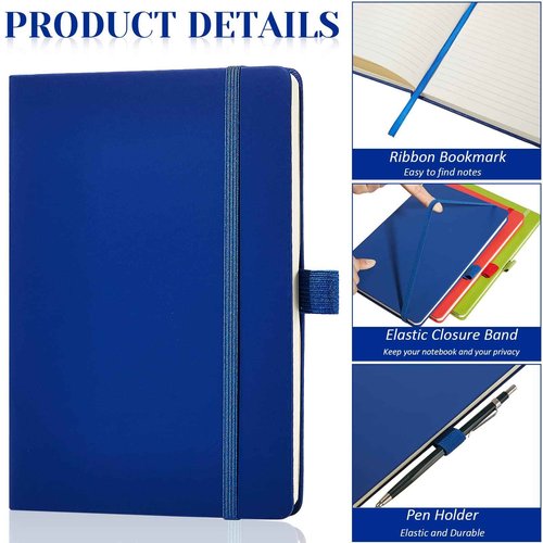 Laumoi 14 Pack Lined Journal Notebooks 5.5 x 8.2 Inch A5 Hardcover Notebook College Ruled Notepad with Pen Holder PU Leather Ruled Lined Journals for School Business Work Writing(Mixed Color)