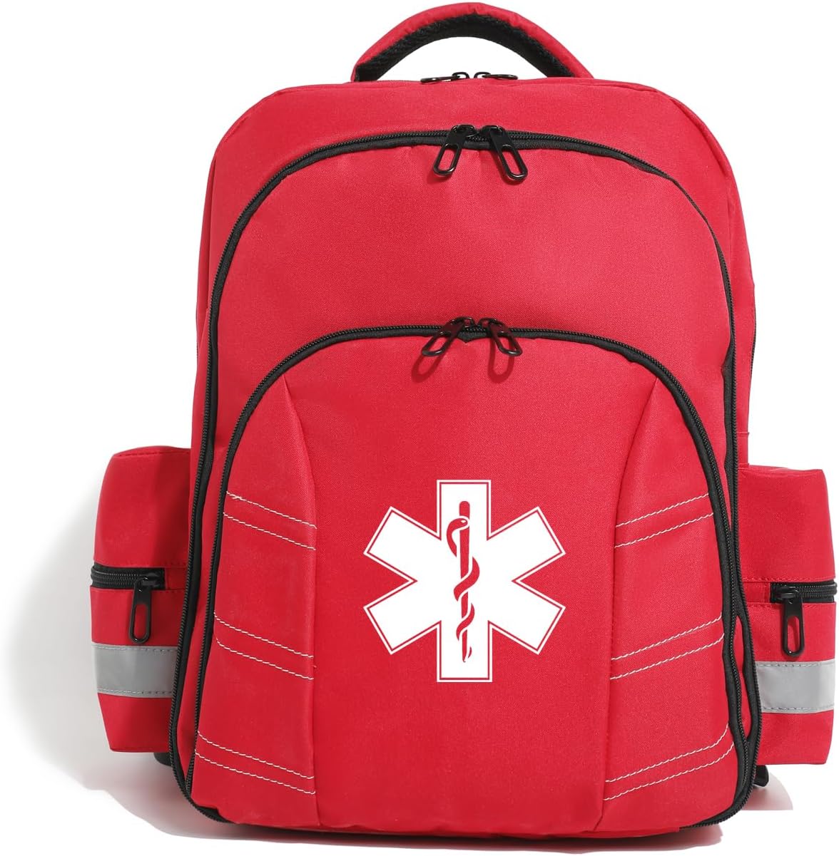 Skiennix Red Medicine Backpack - Empty First Aid Bag for Trauma & Safety | Ideal for EMS & Nurses