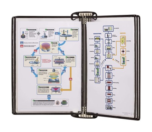 DJOIS by Tarifold - Wall Mount Reference System - Durable Steel Wire Frames - Letter-Size - 5 Double-Sided Display Pockets - 10-Sheet Capacity - Made in France - PRO Series Model - Black