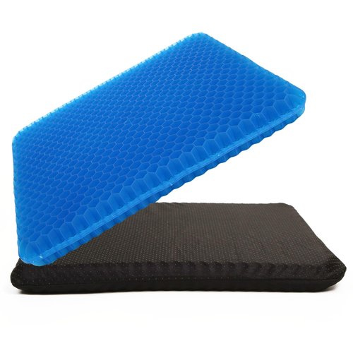 JAEMEYEM Gel Seat Cushion (20"x20"x2") for Long Sitting, Super Large Gel Cushions for Elderly Pressure Relief, Office/Desk Chair, Wheelchair, Car & Airplane Seat, Couch, Stadium Cushion Pads