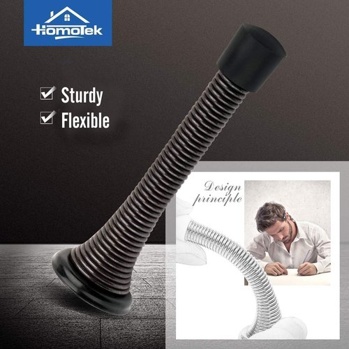 HOMOTEK 30 Pack Heavy Duty Oil Rubbed Bronze Spring Door Stops - Flexible Design with Rubber Bumper Tips
