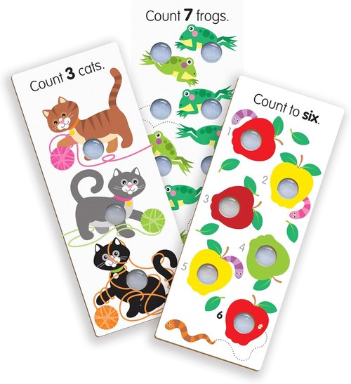 Melissa & Doug Jumbo Learning Cards - Poke-a-Dot! Numbers, Shapes & Colors | 13 Double-Sided Flash Cards for Toddlers & Preschoolers, Ages 1+
