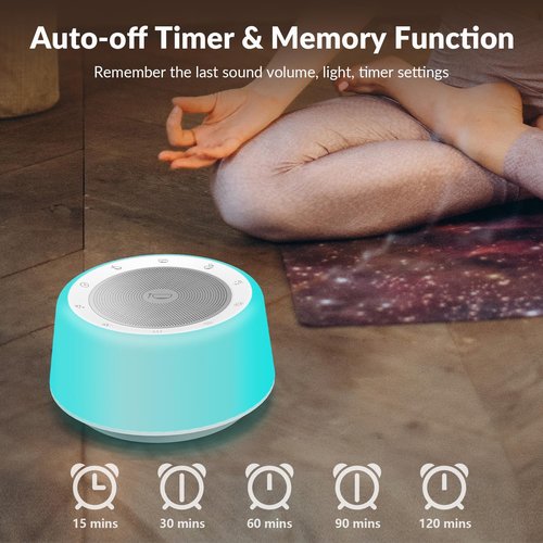 Kipcush Tibetan Singing Bowls Sound Machine - 11 Different Sized Sound Bowls with Night Light for Yoga, Meditation, Mindfulness, Healing, Chakra Healing and Stress Relief, Timer, Plug in