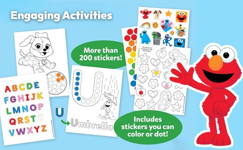 Sesame Street Dot Marker Activity Coloring Book - 45 Fun Pages & 150+ Stickers for Toddlers