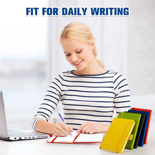 40 Pack Pocket Notebook Journals A6 Mini Hardcover Journal PU Leather Lined Notebooks 3.5 x 5.5 Inch Small College Ruled Notepad With Pen Holder for Writing Office School Supplies(Mixed Color)