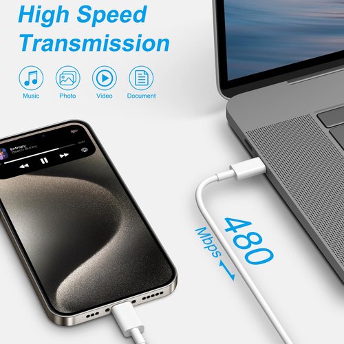 iPhone 16 15 Charger Fast Charging 10Ft - 2 Pack 20W USB C Wall Charger Block and Type C to C Cable Compatible with iPhone 16/16 Pro/16 Pro Max/iPhone 15, iPad Pro, Air 5/4, iPad 10/Mini 6