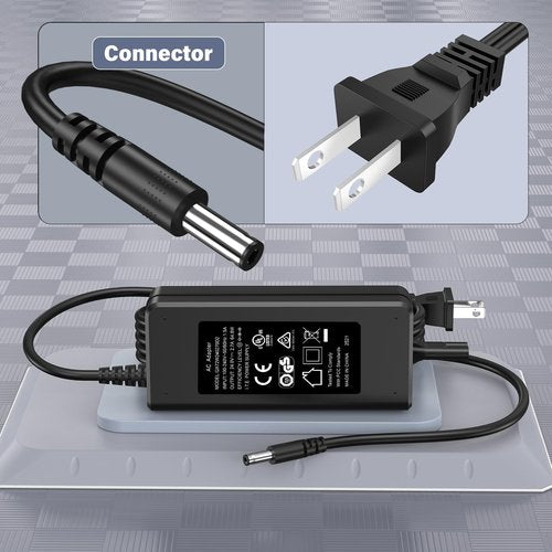 24V Charger for Fujitsu Scanner fi-7160 fi-6130 Power Cord AC DC Adapter Supply Cable for Fujitsu fi-7180 fi-7260 fi-7280 S1500 S1500M Document Scanner Charging Battery Cable Plug Replacement Cord