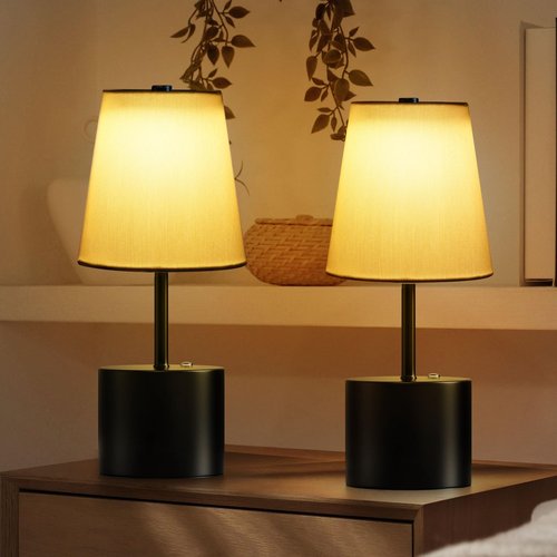 Cordless Table Lamp Set of 2, 5000mAh Rechargeable Battery Touch Lamps with 3 Color Stepless Dimming, Portable Small Lamp for Living Room Bedside Bedroom Nightstand Bars Outdoor Camping Cafe Patio