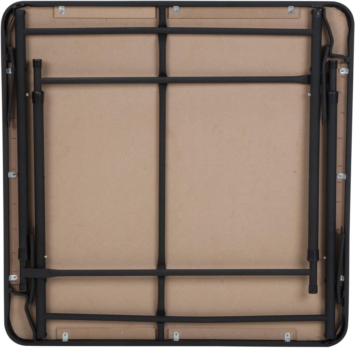 CoscoProducts Adjustable Height 34” Square PVC Top Table - Sleek Black Design for Versatile Use