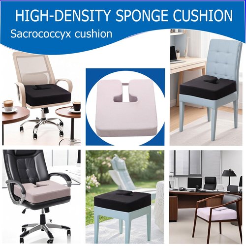 COMFelicify Extra Thick Office Chair seat Cushion, Back and Hip Pads, Non-Slip seat Cushion for Long Hours in wheelchairs/Cars and Dining Chairs.
