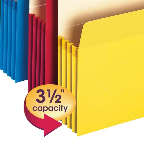 Smead 73892 File Pocket 3-1/2" Expansion Letter Size 5 Pack & 73836 File Pocket 5-1/4" Expansion Letter Size 5 Pack
