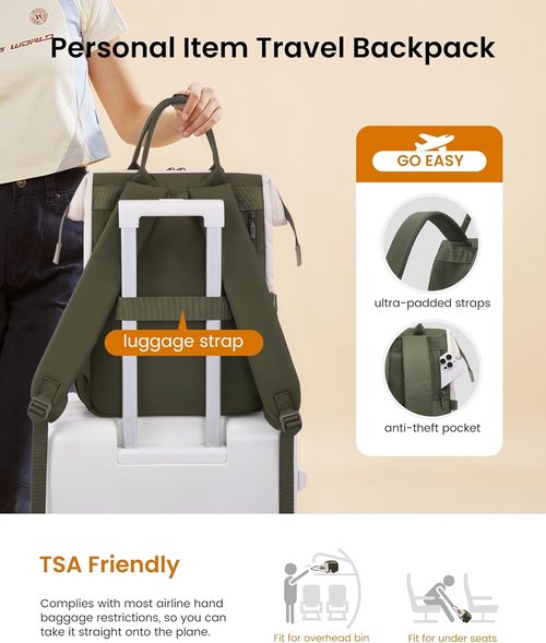 LOVEVOOK Puffer Laptop Backpack - Stylish 15.6 Inch Work Bag for Women | Perfect for Nurses, Teachers & Students