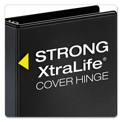 Cardinal Performer 3-Ring Binder, 5", Locking Slant-D Rings, 1,050-Sheet Capacity, ClearVue Presentation Binder, Nonstick, PVC-Free, Black (17951)