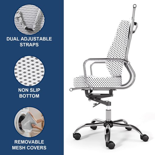 Karmadrenix Coccyx Seat Cushion, Sciatica Pain Relief Tailbone Cushion for Office Chair, Car Seat, and Home Seat, Office Chair Cushions for Back and Butt 3D mesh Surface