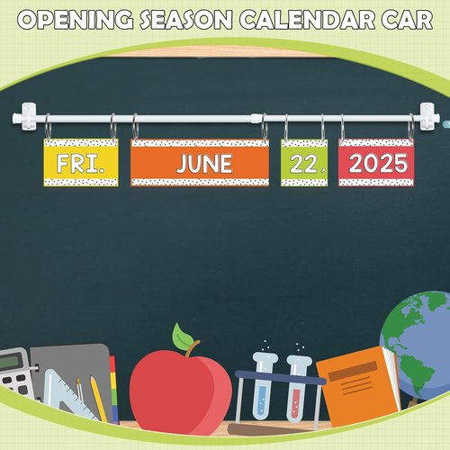 Rainbow | Flip Calendar Board Set by Rainbow - Colorful Classroom Decoration with Adjustable Date Cards