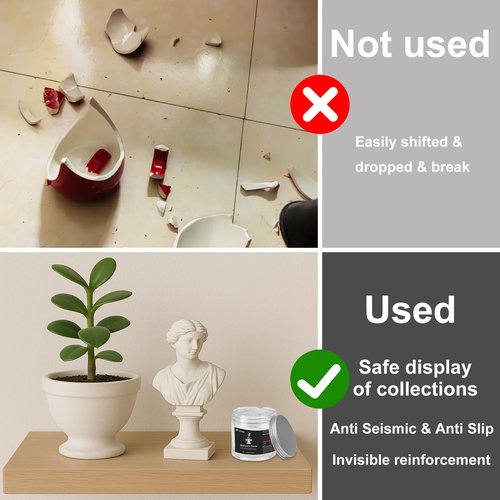 1DFAUL 12 oz Exhibits Gel for Museum, Removable Clear Museum Paste Putty Wax, Reusable & No Residue, Fixed Collection Artifacts and Decorations to Prevent Vibration, Falling