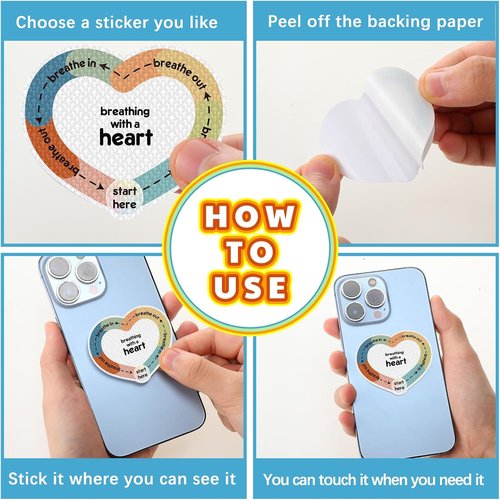 Libima 180 Pcs Anxiety Sensory Stickers - Mindfulness Decals for Calming Relief | Retro Colors