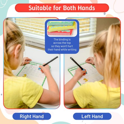 Grooved Writing Books for Kids 3-5, 6-10 with Positive Affirmations & Mindfulness; Magic Grooved Writing Practice for Kids; Teacher Must Haves for Preschool, Kindergarten or Elementary Kids Books.