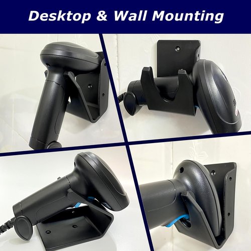 Universal Scanner Holder,Barcode Scanner Holder,Barcode Reader Bracket Wall Mount Fit for Zebra Symbol LS2208 DS2278 LI4278 Most Barcode Scanners, with Screws & Wall Stickers (Holder-A1)