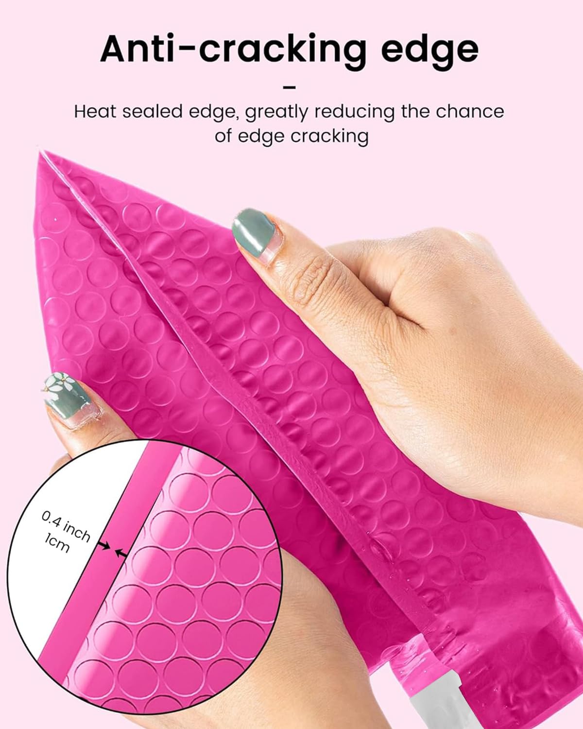 GSSUSA Pink Bubble Mailers 4x8 Inches 19200 Pack, Usable Size 4X7" Bubble Envelopes for Small Business, 1 Pallet Padded Envelope, Shipping Mailers, Packaging Bags, Mailing Envelopes, Shipping Supplies