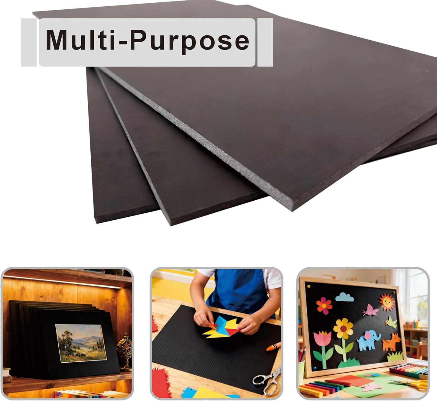 ZXUNLIEH Foam Poster Board - 18 x 24 Inch Double-Sided Sheets for Crafts & School Projects | 12 Pack
