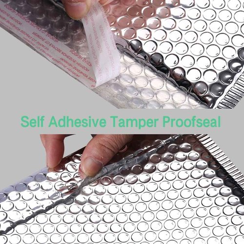 QIQIDAI Thermal Bubble Mailer 8 x 11 Inch, Self Seal Cool Bubble Mailers 25 Pack,Insulated Bubble Mailers for Cold Shipping,Foil Mailing Envelopes,Silver Insulated Shipping Bags for Food,Cosmetics