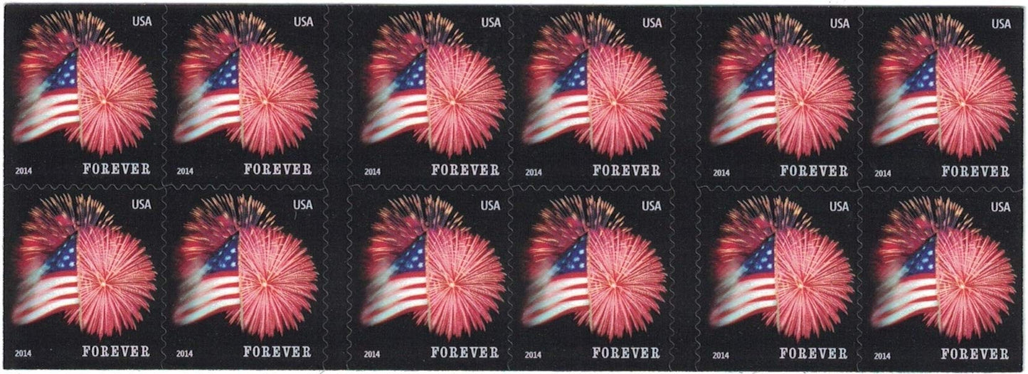 USPS Forever Stamps Star-Spangled Banner Booklet of 20 (Fireworks)