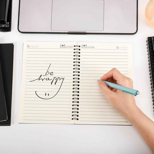 Gabotrie 36 PCS Spiral Notebook Bulk,Black Cover Lined Writing Notebooks,8.2 inch x 5.5 inch Spiral Notebooks,A5 Soft Cover Ruled Notebooks for School Office Traveler,100 Pages/50 Sheets