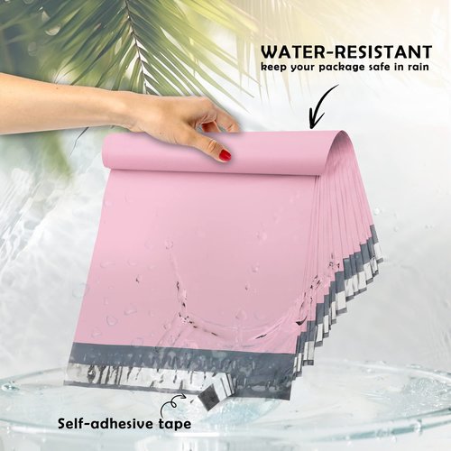 Yens Poly Mailers 6X9 200 Pack Light Pink,Strong Self Seal Adhesive Shipping Envelopes Waterproof for Shipping, Mailing, Packaging M1