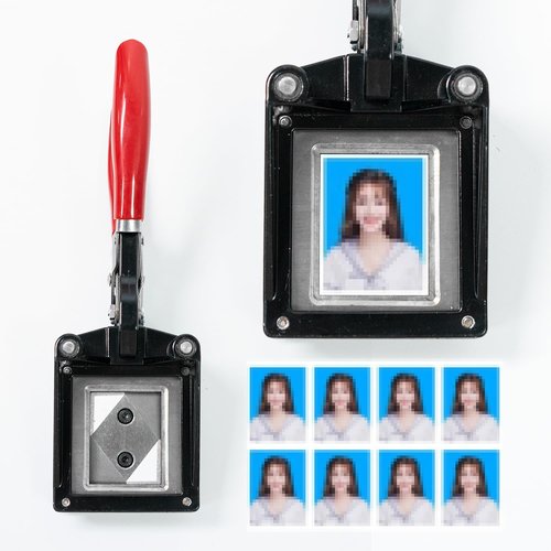 Passport Photo Cutter,35 x 45 mm Picture Cutter Machine,Handheld Paper Die Cutter Punch for ID Cards